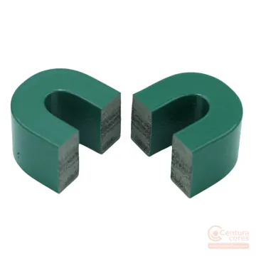 CenturaCores CCNC-10-10-33-20-31-53-002-MFGR nanocrystalline cut core lamination view showing stacked alloy ribbon edge profile.