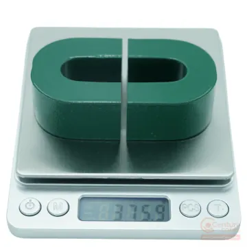Digital scale mass measurement showing sample weight for CenturaCores nanocrystalline cut core CCNC-13-15-56-25-42-84-002-MFGR.