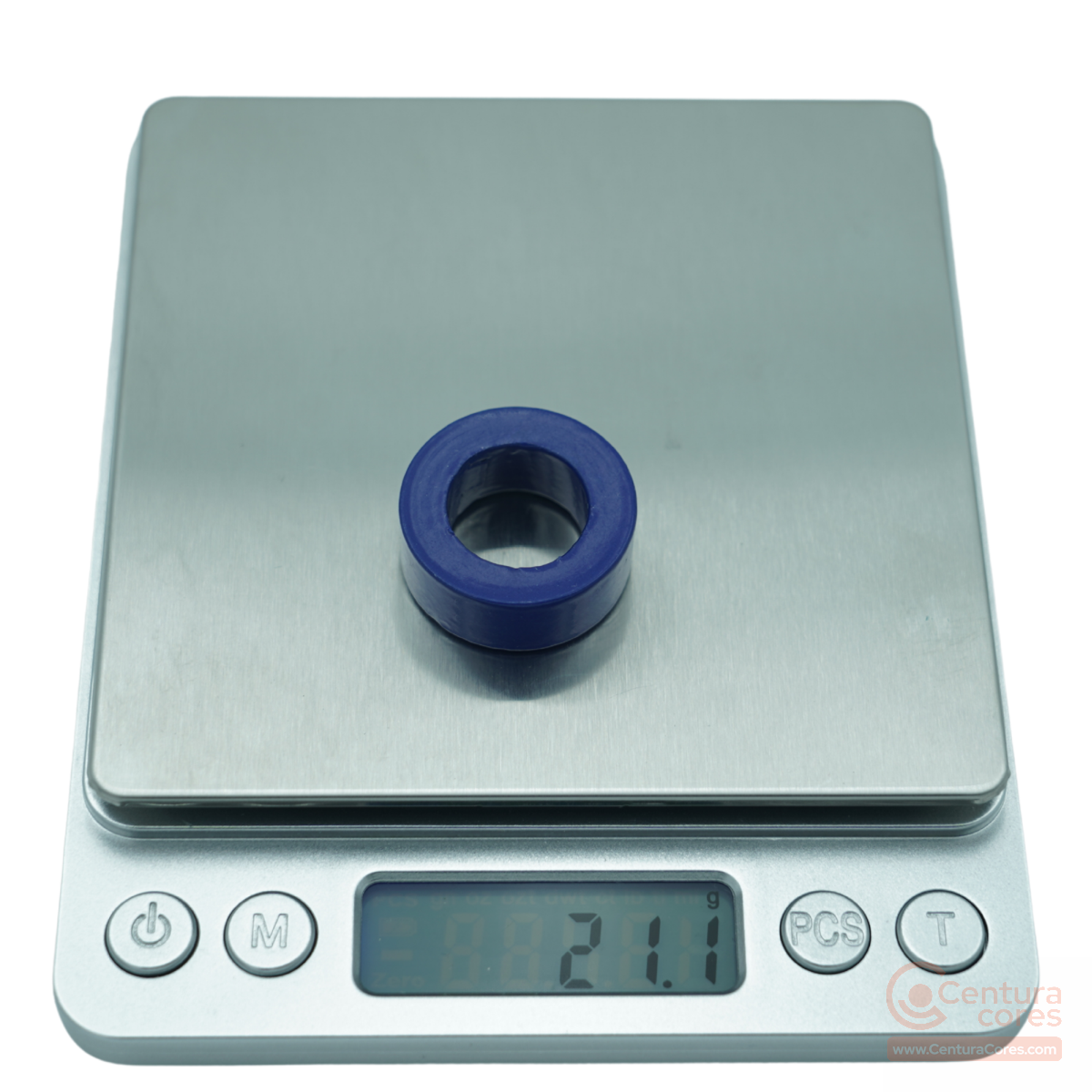 Scale check of CenturaCores CCNT-025-016-010-LFBL nanocrystalline toroidal core.