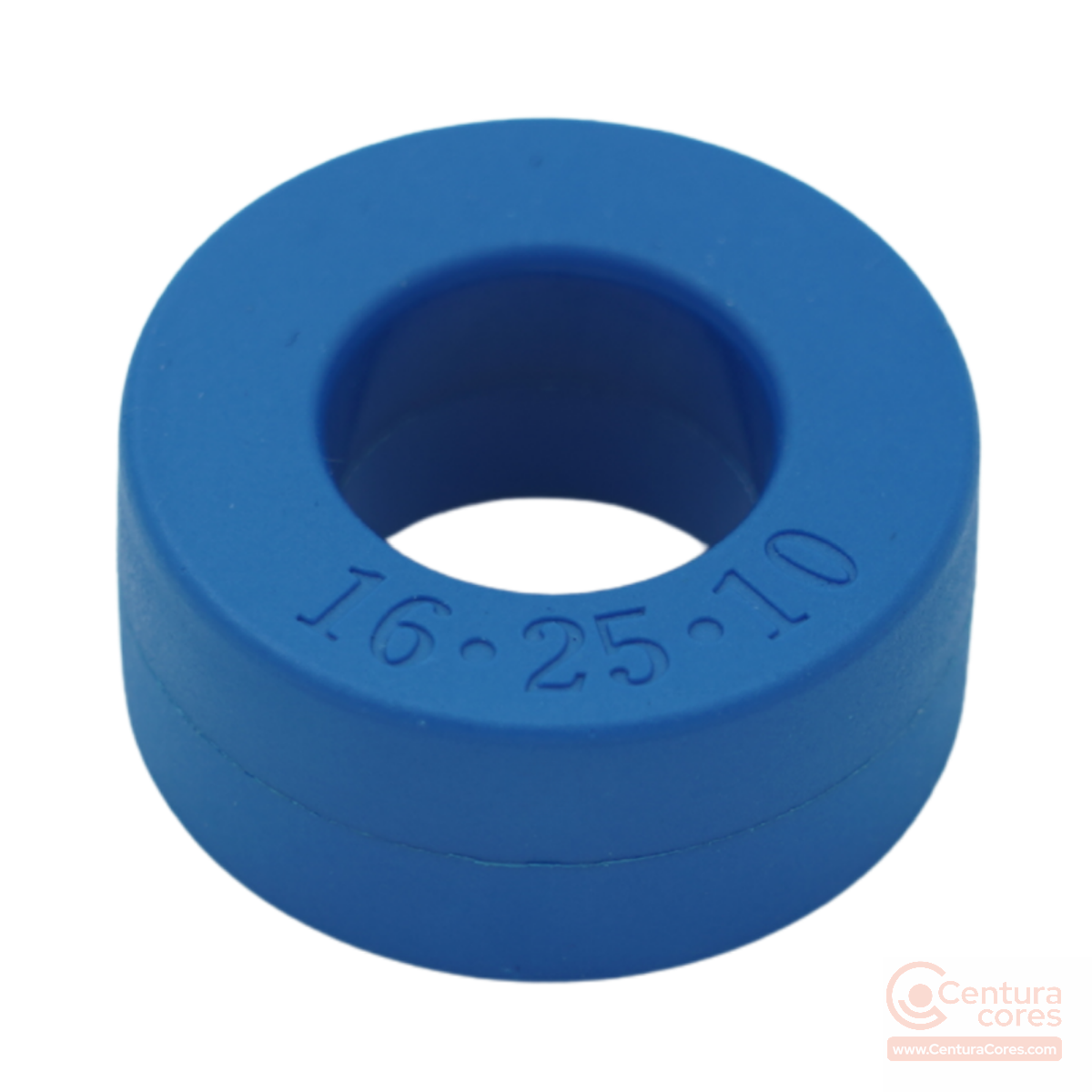 CenturaCores CCNT-025-016-010-MFBL nanocrystalline toroidal core, cased in protective plastic housing for common mode choke and transformer designs.