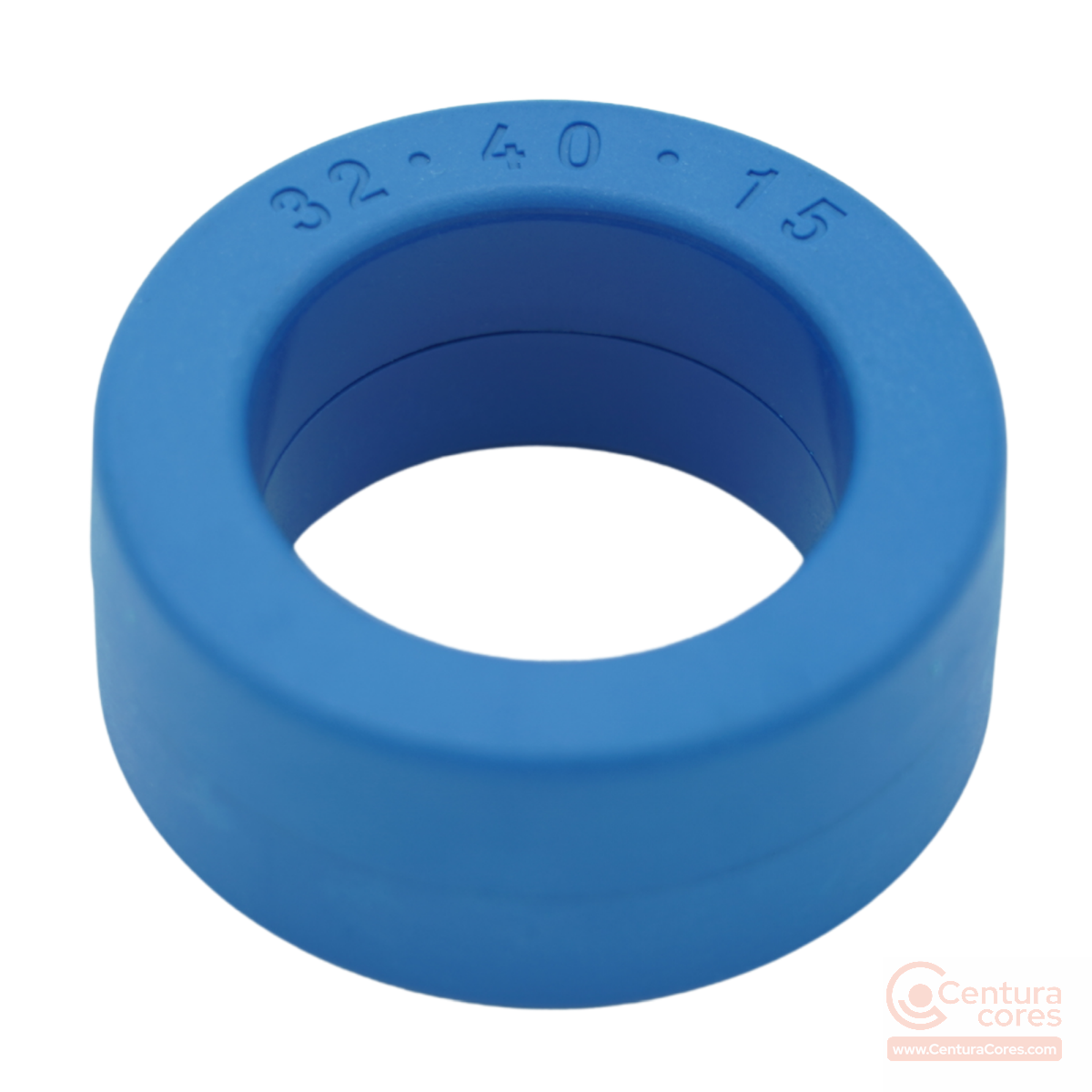 CenturaCores CCNT-040-032-015-MFBL nanocrystalline toroidal core, cased in protective plastic housing for common mode choke and transformer designs.