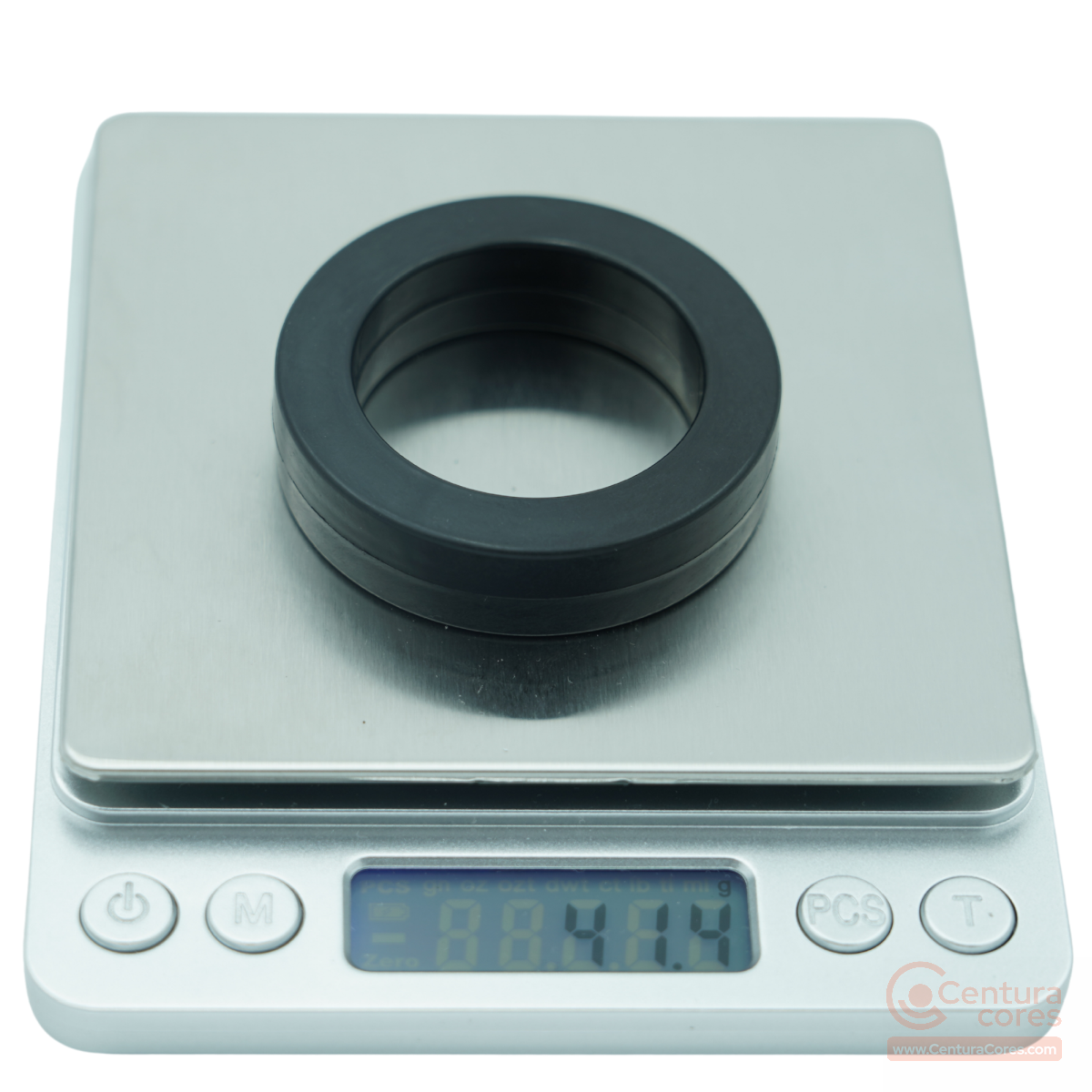 Scale check of CenturaCores CCNT-048-040-008-STBK nanocrystalline toroidal core.