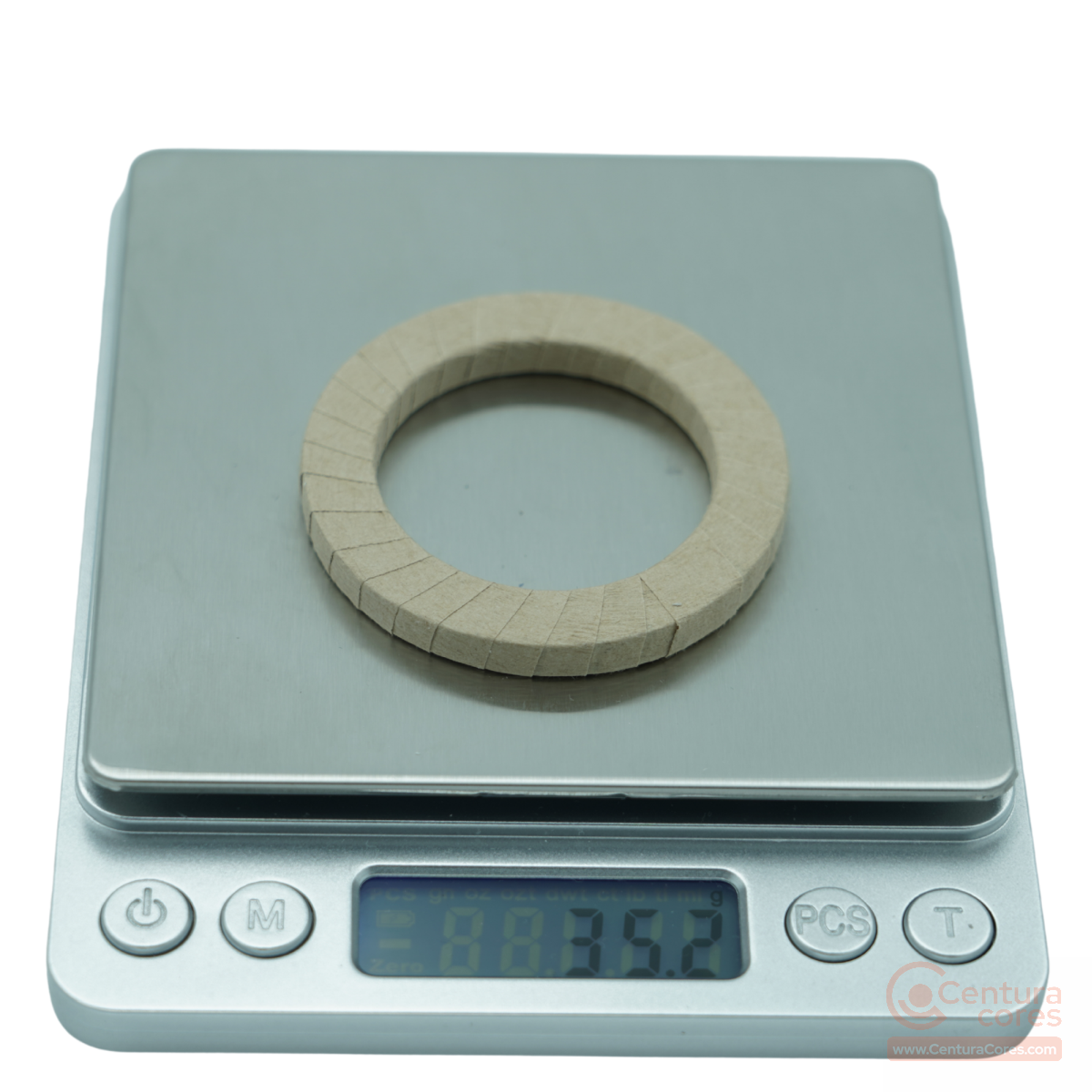 Scale check of CenturaCores CCNT-054-038-005-STBN nanocrystalline toroidal core.