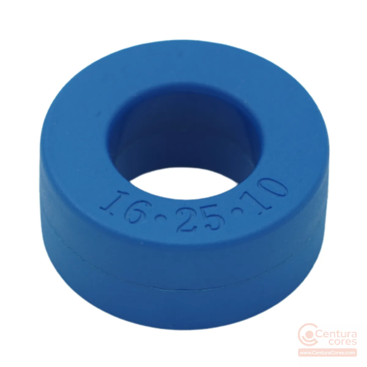 CenturaCores CCNT-025-016-010-MFBL nanocrystalline toroidal core, cased in protective plastic housing for common mode choke and transformer designs.