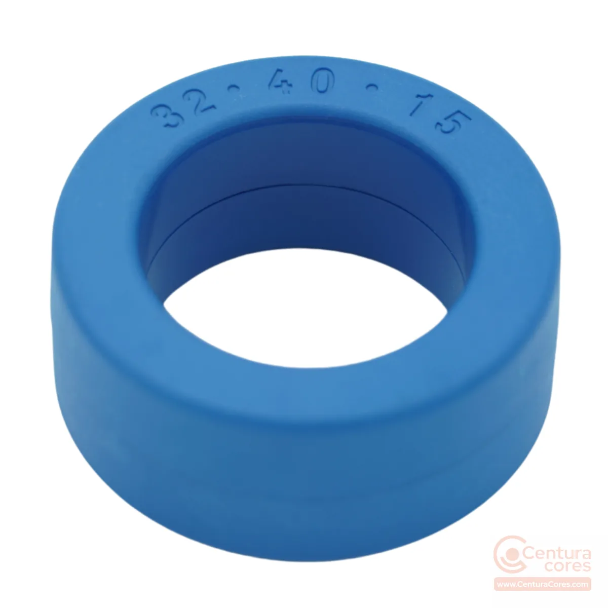 CenturaCores CCNT-040-032-015-MFBL nanocrystalline toroidal core, cased in protective plastic housing for common mode choke and transformer designs.