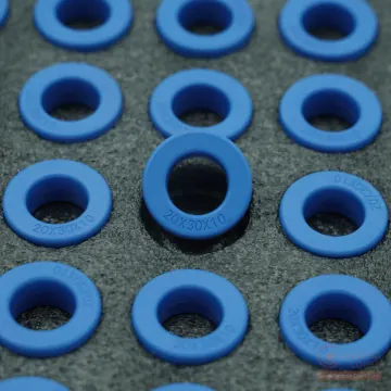 CenturaCores CCNT-030-020-010-MFBL nanocrystalline toroidal cores organized in precision ESD foam tray bulk packaging.