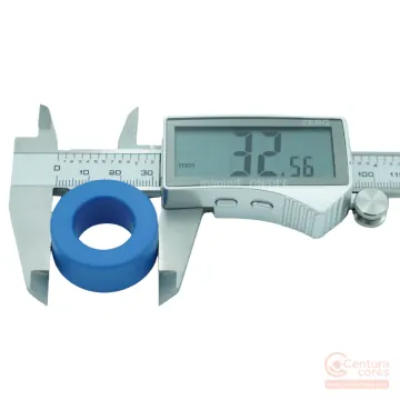 Digital caliper outer dimension measurement check on CenturaCores nanocrystalline toroidal core CCNT-030-020-012-MFBL.
