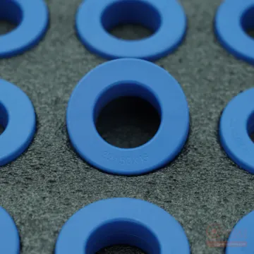 CenturaCores CCNT-050-032-015-MFBL nanocrystalline toroidal cores organized in precision ESD foam tray bulk packaging.